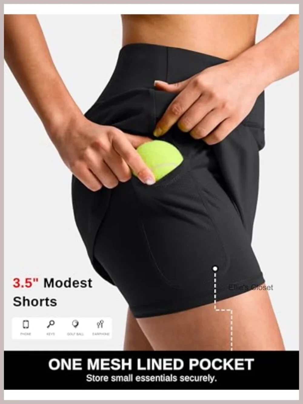 High Waisted Skort with Pockets, Side Slits, Built-in Shorts, A Line, Athletic